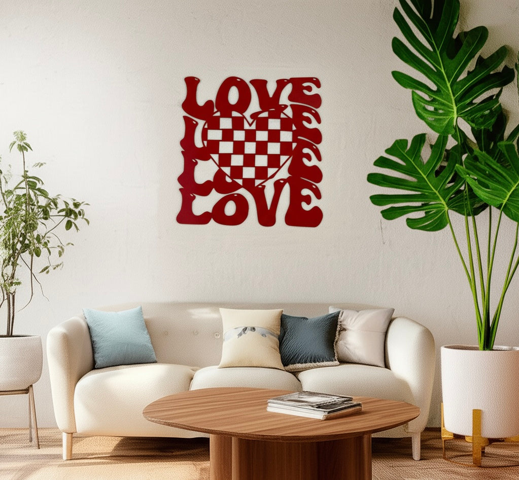 DECORAȚIUNE PERETE METALICĂ LOVE