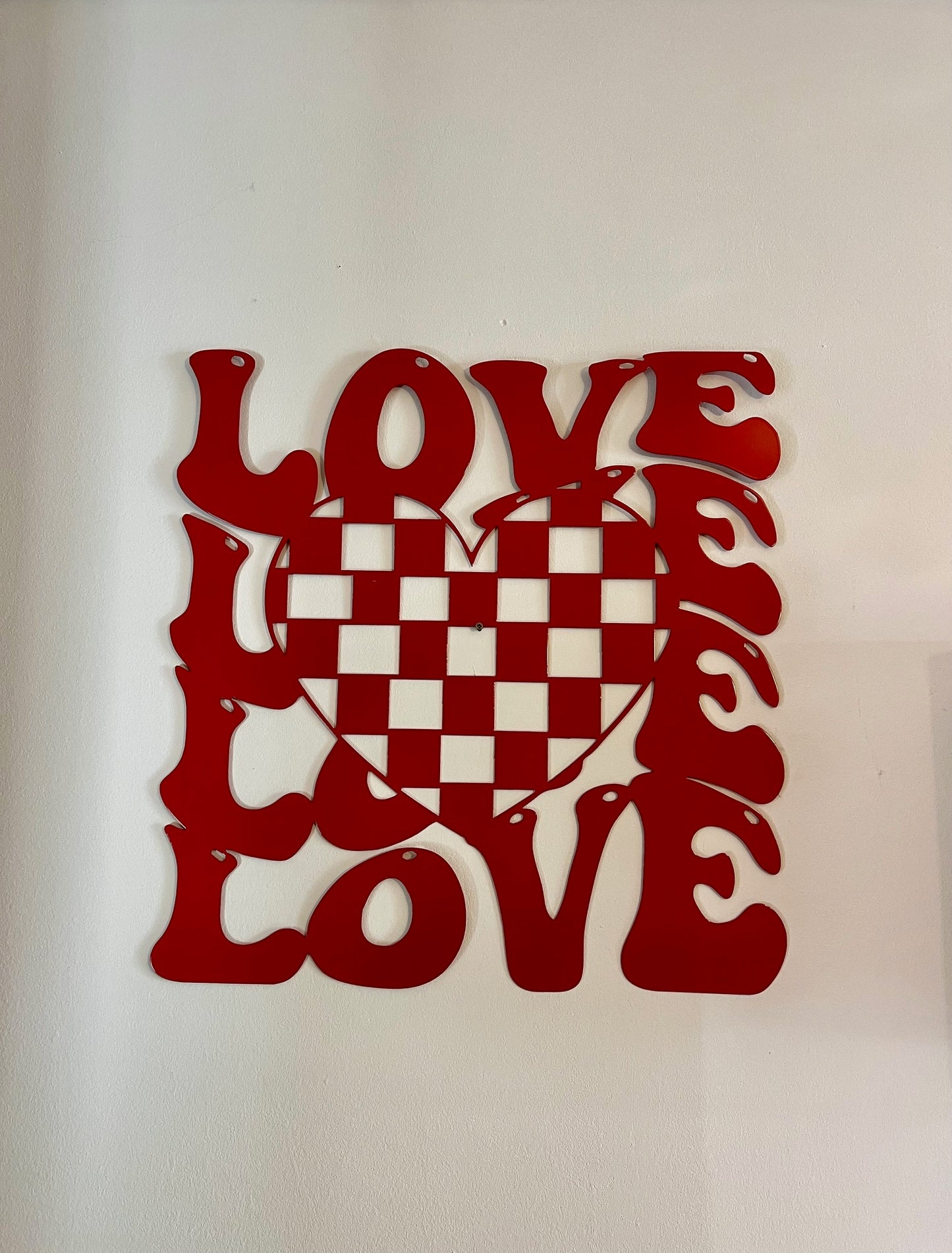 DECORAȚIUNE PERETE METALICĂ  LOVE