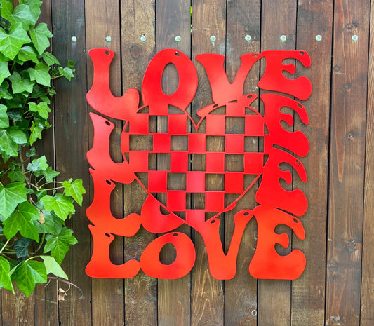DECORAȚIUNE PERETE METALICĂ  LOVE